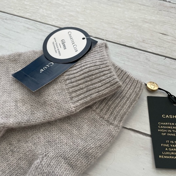 Charter Club Women's Cashmere Touch Gloves, Created for Macy's gray winter fall - Picture 9 of 10